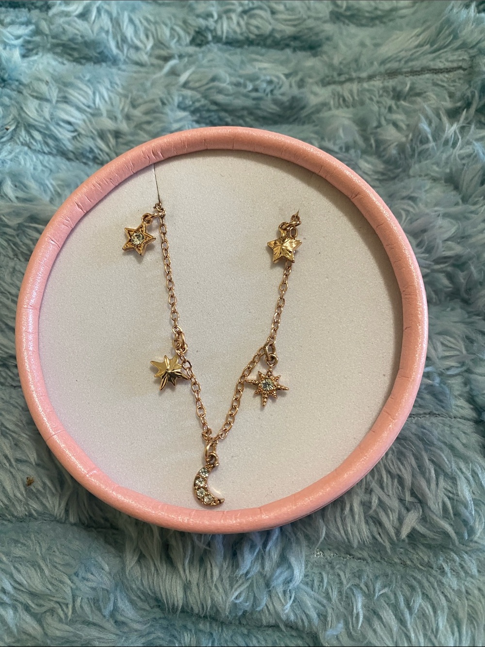 Gen 3 Gold Star & Moon Charm - Stars in Your Eyes Bracelet Slide Closure NWOT